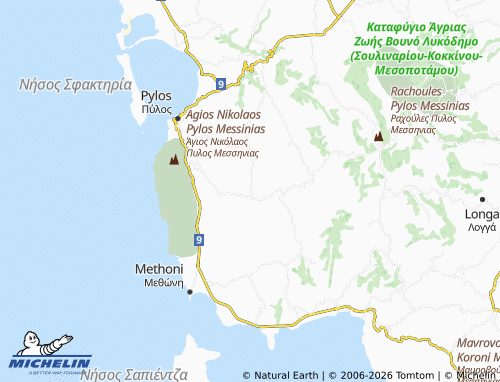 MICHELIN Pidasos map - ViaMichelin