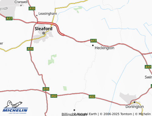 MICHELIN Burton Pedwardine map - ViaMichelin
