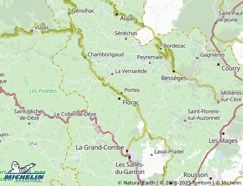 MICHELIN Portes map - ViaMichelin