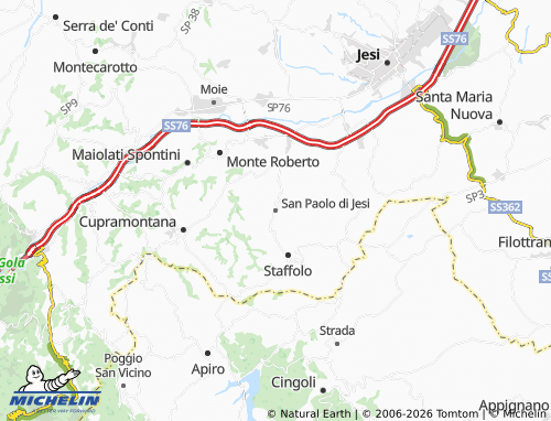 Mappa MICHELIN San Paolo di Jesi - ViaMichelin
