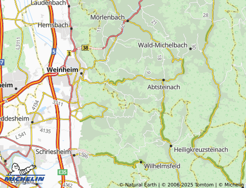 MICHELIN Unter-Flockenbach map - ViaMichelin