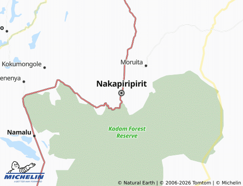 MICHELIN Nakapiripirit map - ViaMichelin
