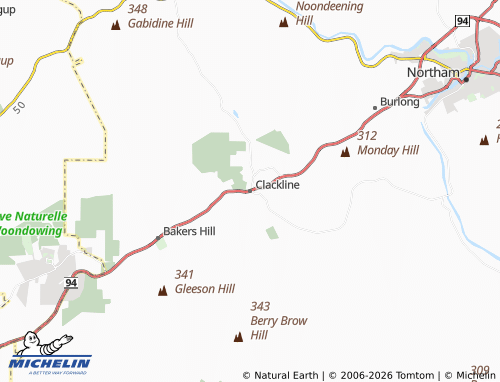 Mapa MICHELIN Clackline - ViaMichelin