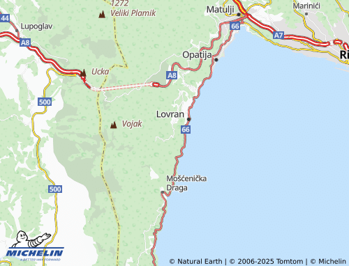 MICHELIN Tuliševica map - ViaMichelin