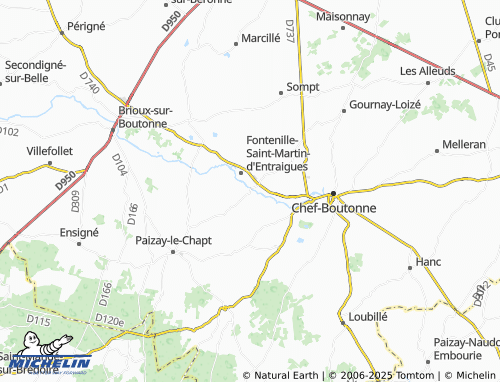 Carte MICHELIN Saint-Martin-d'Entraigues - ViaMichelin