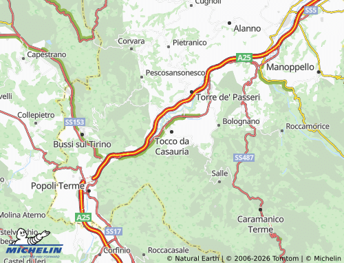 Mapa MICHELIN Tocco da Casauria - ViaMichelin