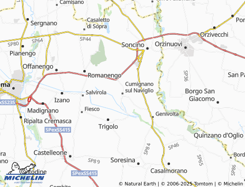 MICHELIN Cumignano sul Naviglio map - ViaMichelin
