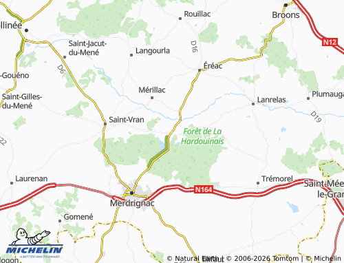 MICHELIN Saint-Launeuc map - ViaMichelin