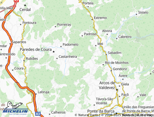 MICHELIN Vascões map - ViaMichelin