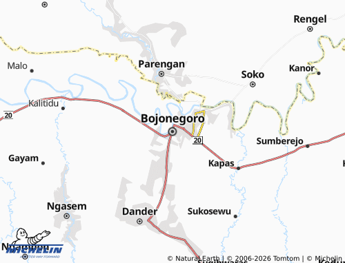 MICHELIN Bojonegoro map - ViaMichelin