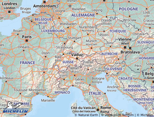 Carte MICHELIN Liechtenstein - ViaMichelin