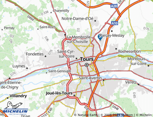MICHELIN Saint-Cyr-sur-Loire map - ViaMichelin