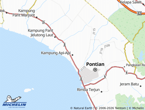 Mappa MICHELIN Kampung Api-Api - ViaMichelin