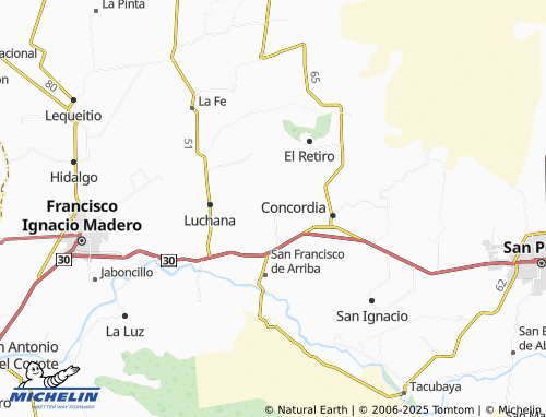 MICHELIN Veinte de Noviembre map - ViaMichelin
