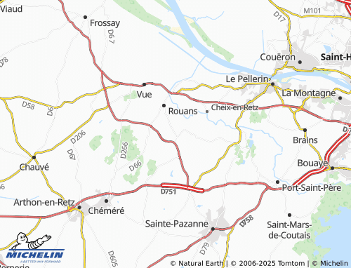 MICHELIN Les Quatre Peux map - ViaMichelin