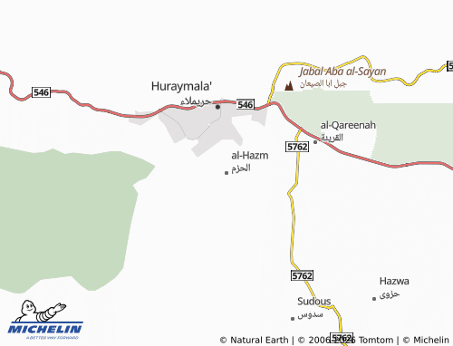 MICHELIN-Landkarte al-Hazm - ViaMichelin