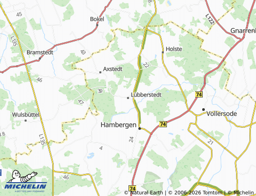 MICHELIN Lübberstedt map - ViaMichelin