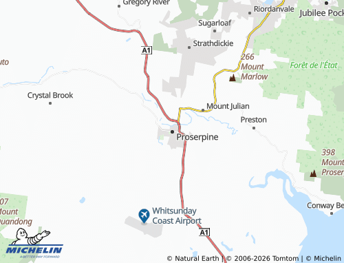 Mapa MICHELIN Proserpine - ViaMichelin