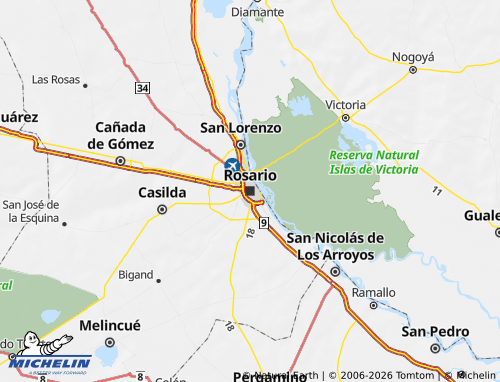 Mappa MICHELIN Rosario - ViaMichelin