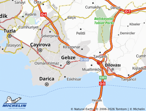 MICHELIN Arapçeşme map - ViaMichelin