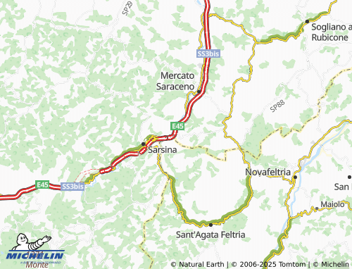 MICHELIN Montepetra Bassa map - ViaMichelin