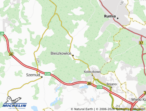 Mappa MICHELIN Bieszkowice - ViaMichelin