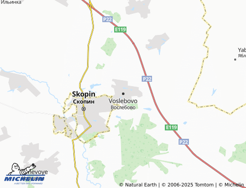 MICHELIN Voslebovo map - ViaMichelin