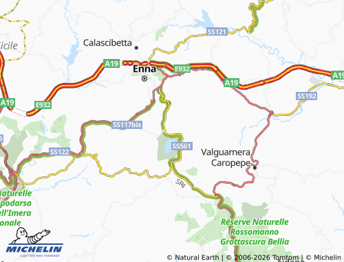 MICHELIN Pergusa map - ViaMichelin