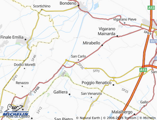 MICHELIN San Carlo map - ViaMichelin