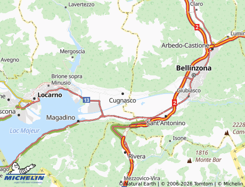 Mappa MICHELIN Cugnasco - ViaMichelin
