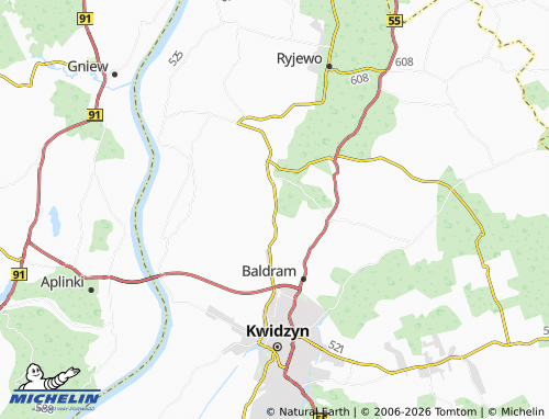 MICHELIN Podzamcze map - ViaMichelin