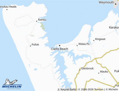 Mapa MICHELIN Clarks Beach - ViaMichelin