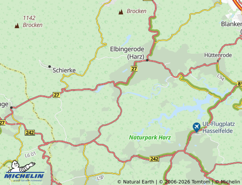 MICHELIN Königshütte (Harz) map - ViaMichelin