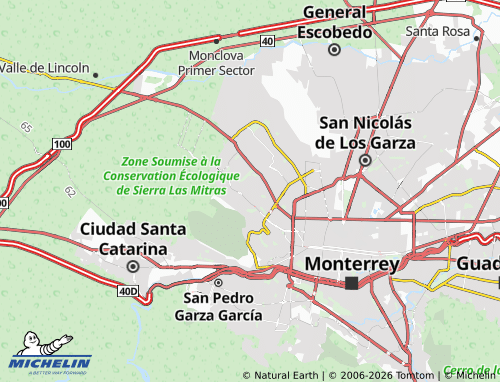 MICHELIN Condocasa Cumbres Cuarto Sector map - ViaMichelin