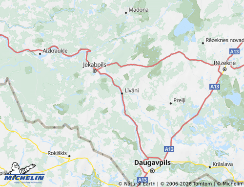 Mappa MICHELIN Līvānu novads - ViaMichelin
