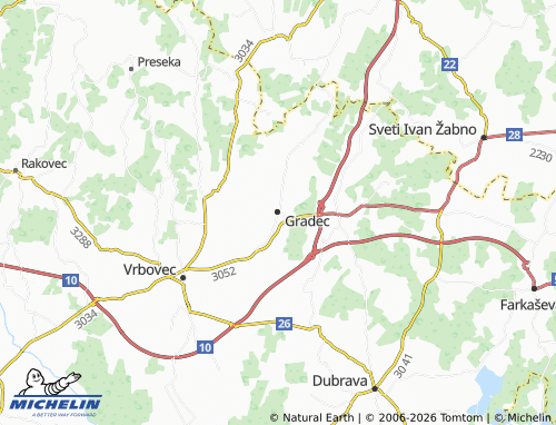 Kaart MICHELIN Gradec - ViaMichelin