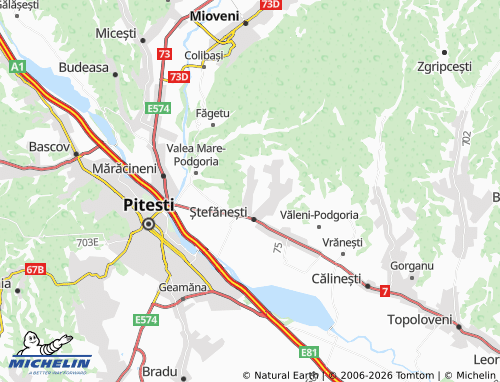 Mapa MICHELIN Izvorani - ViaMichelin