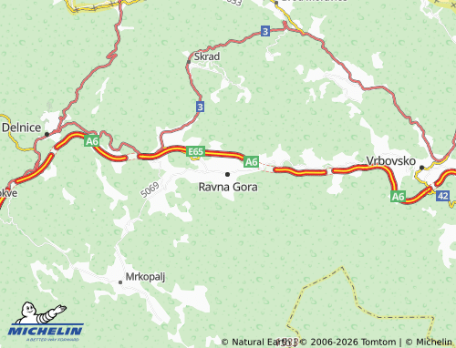 Mapa MICHELIN Ravna Gora - ViaMichelin
