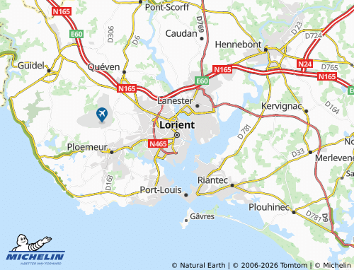 MICHELIN Lorient map - ViaMichelin