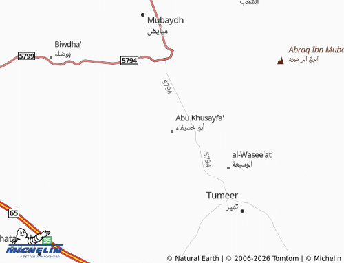 MICHELIN Abu Khusayfa map - ViaMichelin