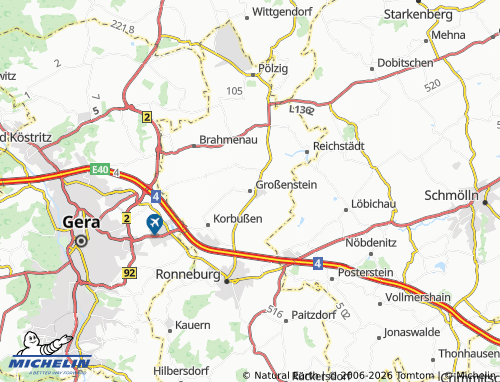 MICHELIN Großenstein map - ViaMichelin