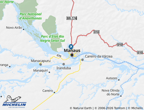 MICHELIN Amazonas map - ViaMichelin