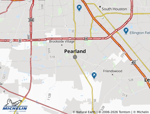Kaart MICHELIN Pearland - ViaMichelin
