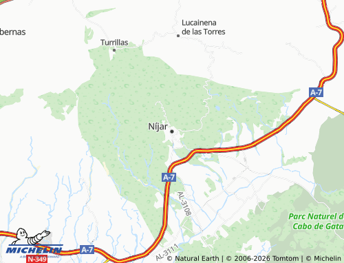 MICHELIN-Landkarte Níjar - ViaMichelin