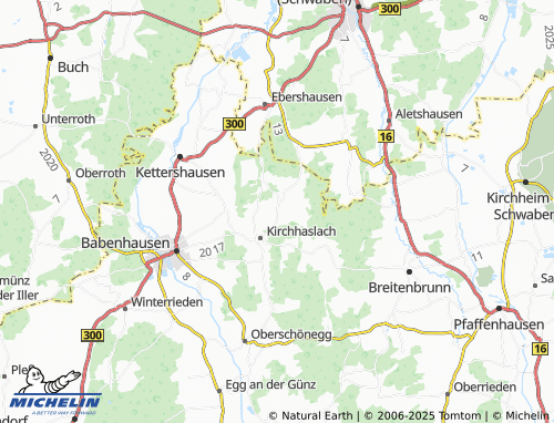 MICHELIN-Landkarte Herretshofen - ViaMichelin