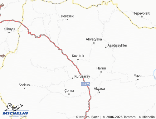 MICHELIN Kuzuluk map - ViaMichelin