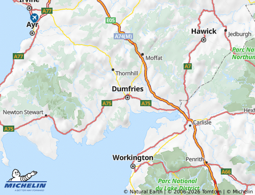 Mapa MICHELIN Dumfries and Galloway - ViaMichelin