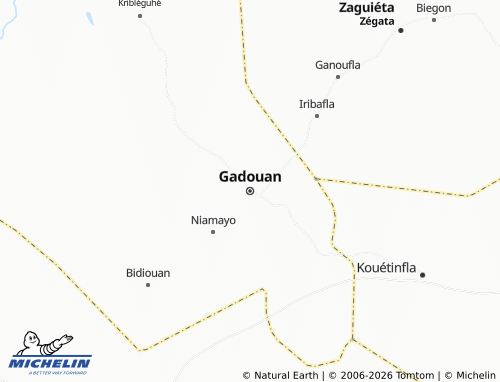 MICHELIN-Landkarte Gadouan - ViaMichelin