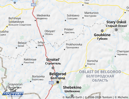 MICHELIN Prokhorovskiy rayon map - ViaMichelin