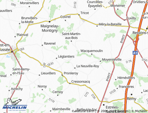 Mappa MICHELIN Montiers - ViaMichelin